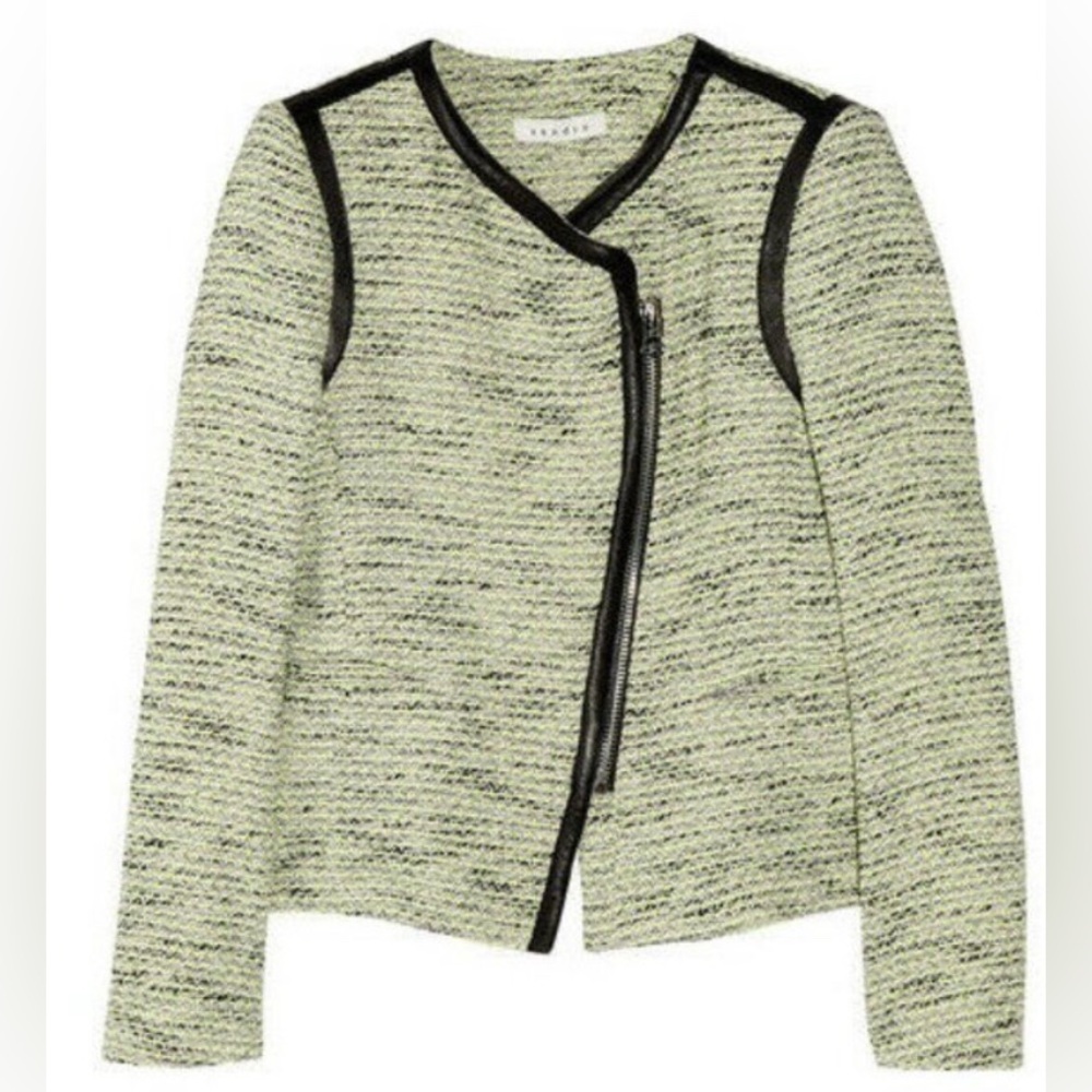 Sandro Green and Black Textured Blazer